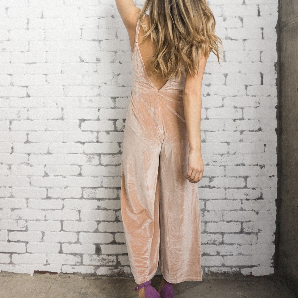 MINKPINK Velvet Blush Jumpsuit - Picture 2 of 4